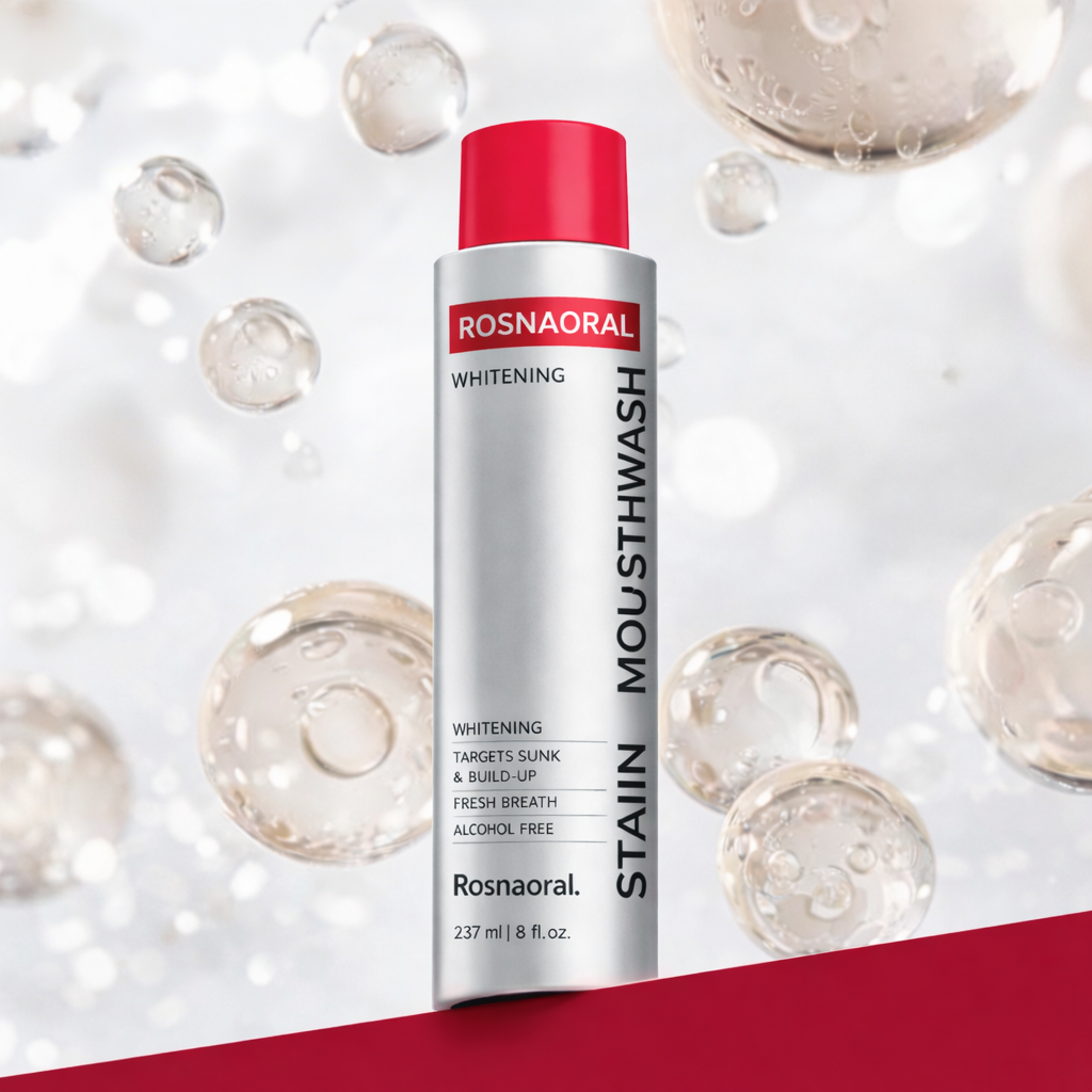 Advanced Stain-Lifting Whitening Mouthwash: Visible Debris Removal & Fresh Breath